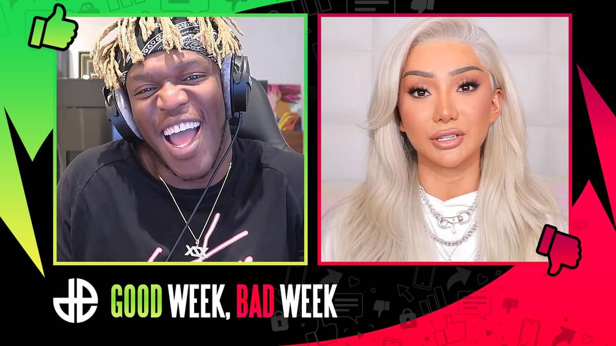 KSI and Nikita Dragun in Good Week Bad Week template