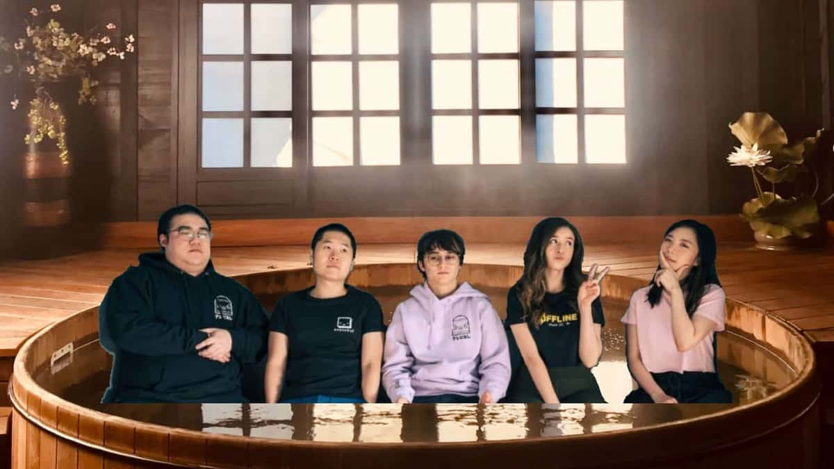 edited image of offlinetv in a hot tub