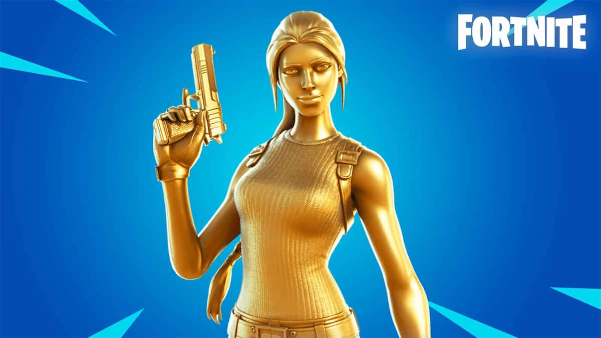 Fortnite Gold Lara Croft Skin