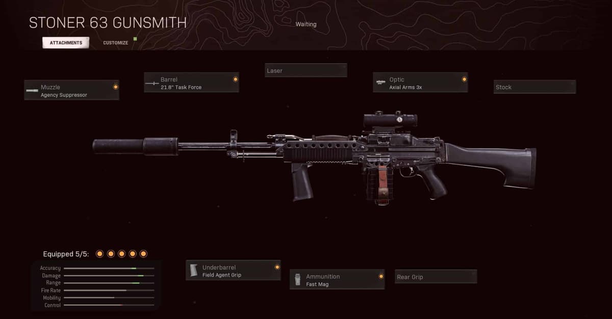 Stoner 63 Warzone loadout 