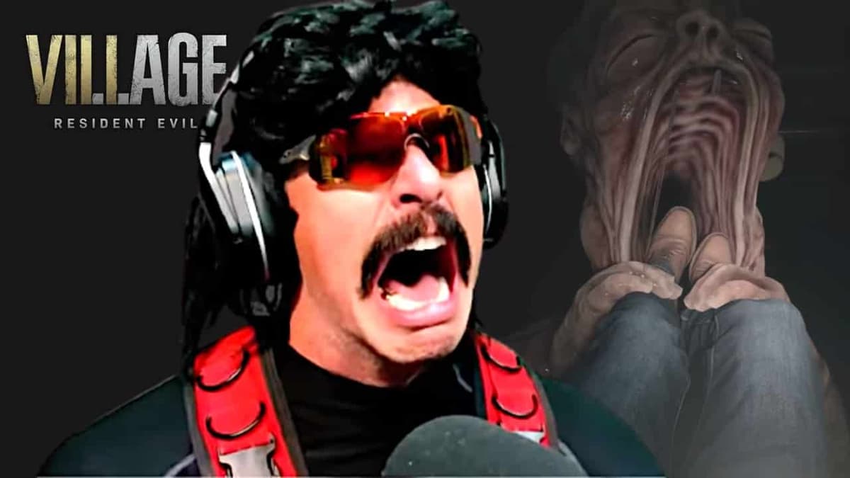 Dr Disrespect playing resident evil village