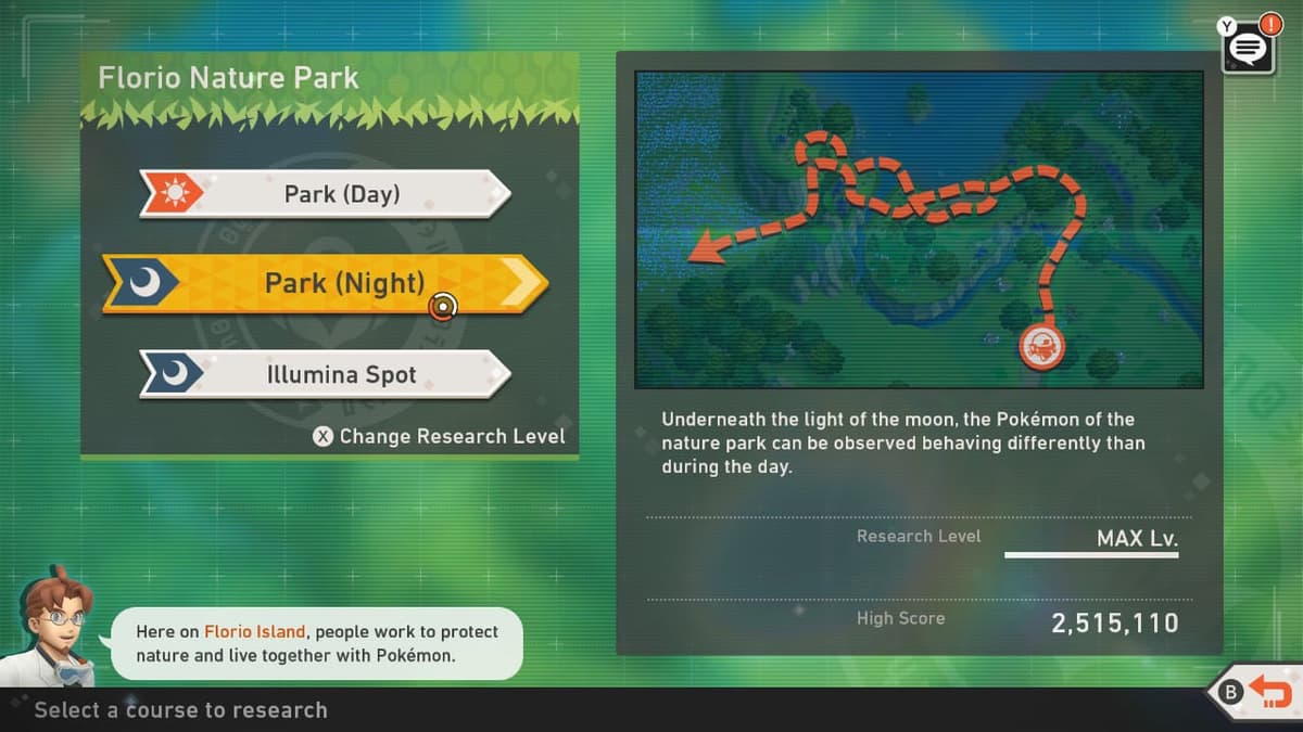 New Pokemon Snap Park night level 2