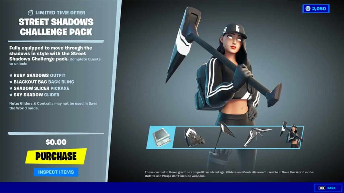 Fortnite Ruby Shadows Challenge Pack