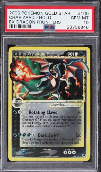 Charizard Gold Star Holo Dragon Frontiers