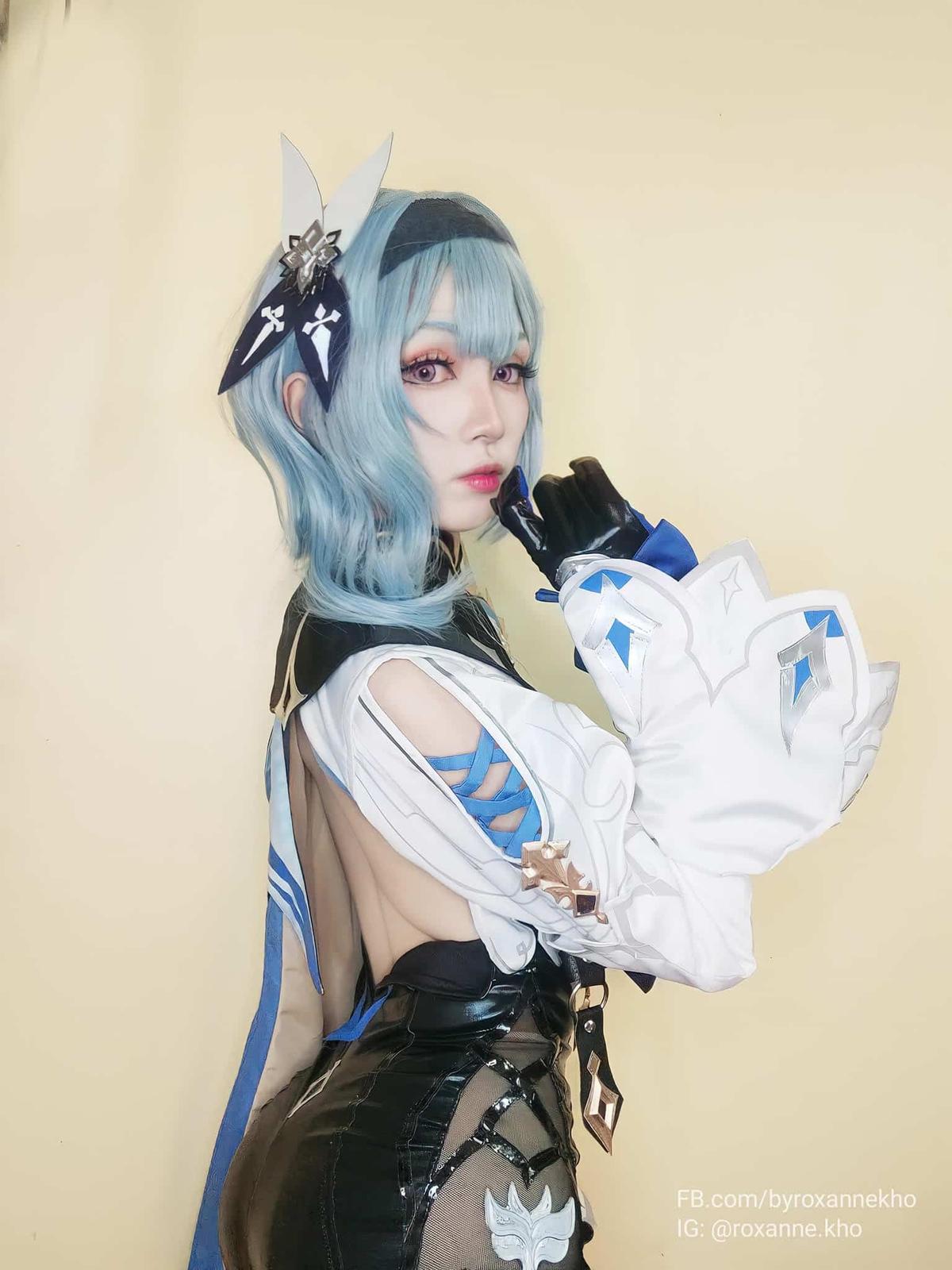 Cosplayer Roxanne Kho cosplays as Genshin Impact heroine Eula