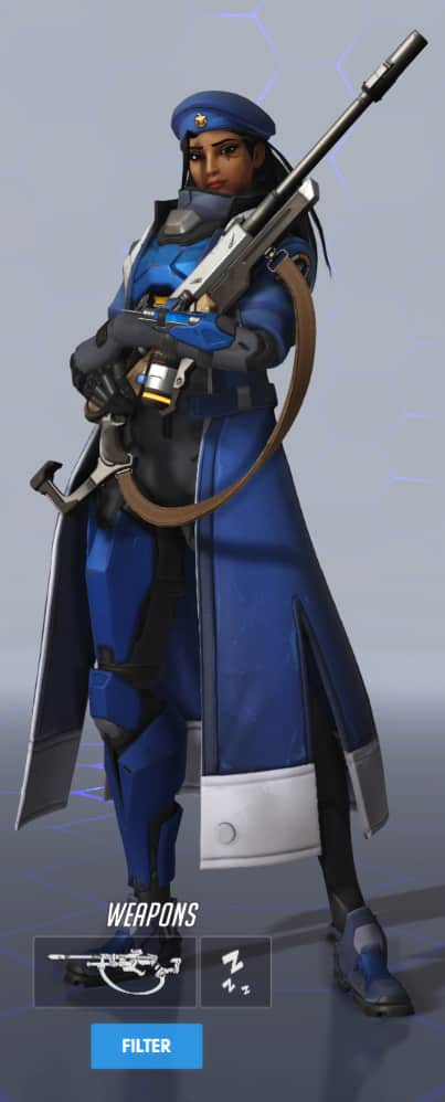 Overwatch Ana Captain Amari skin