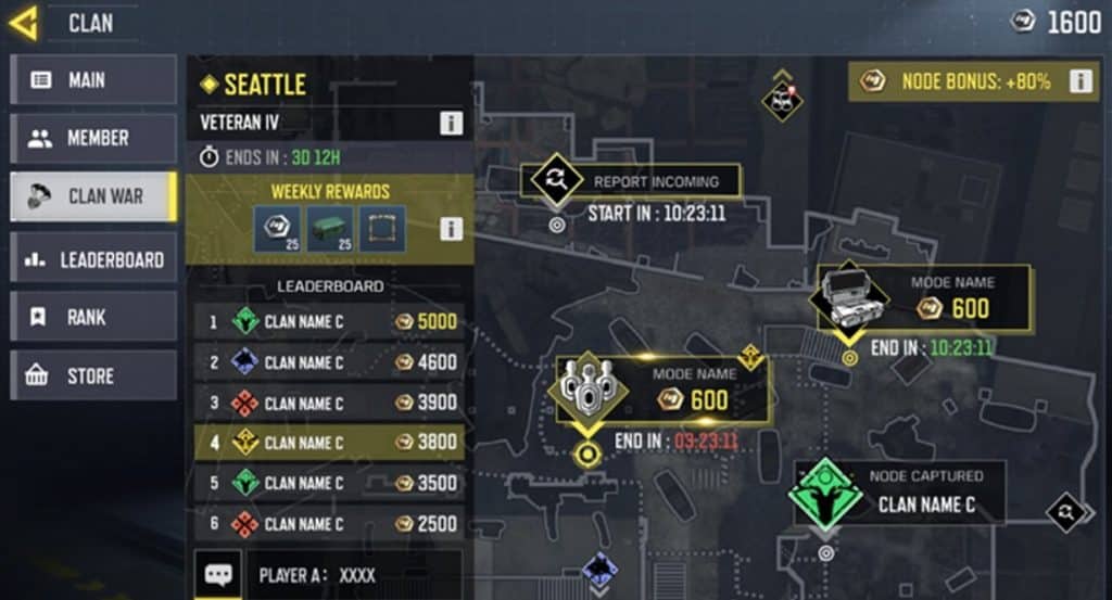 CoD Mobile Clan War Map