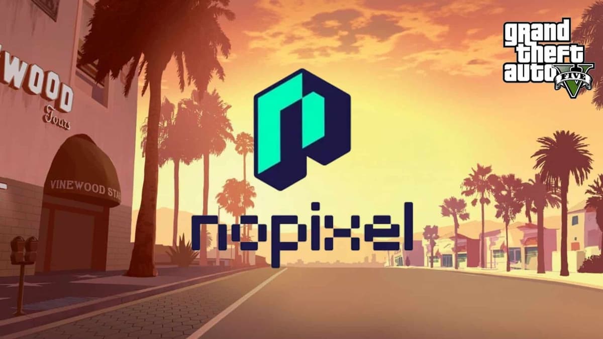 GTA RP NoPixel logo on GTA 5 background