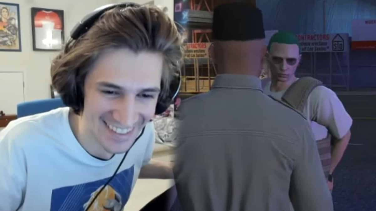 Twitch streamer xQc next to NoPixel GTA RP player