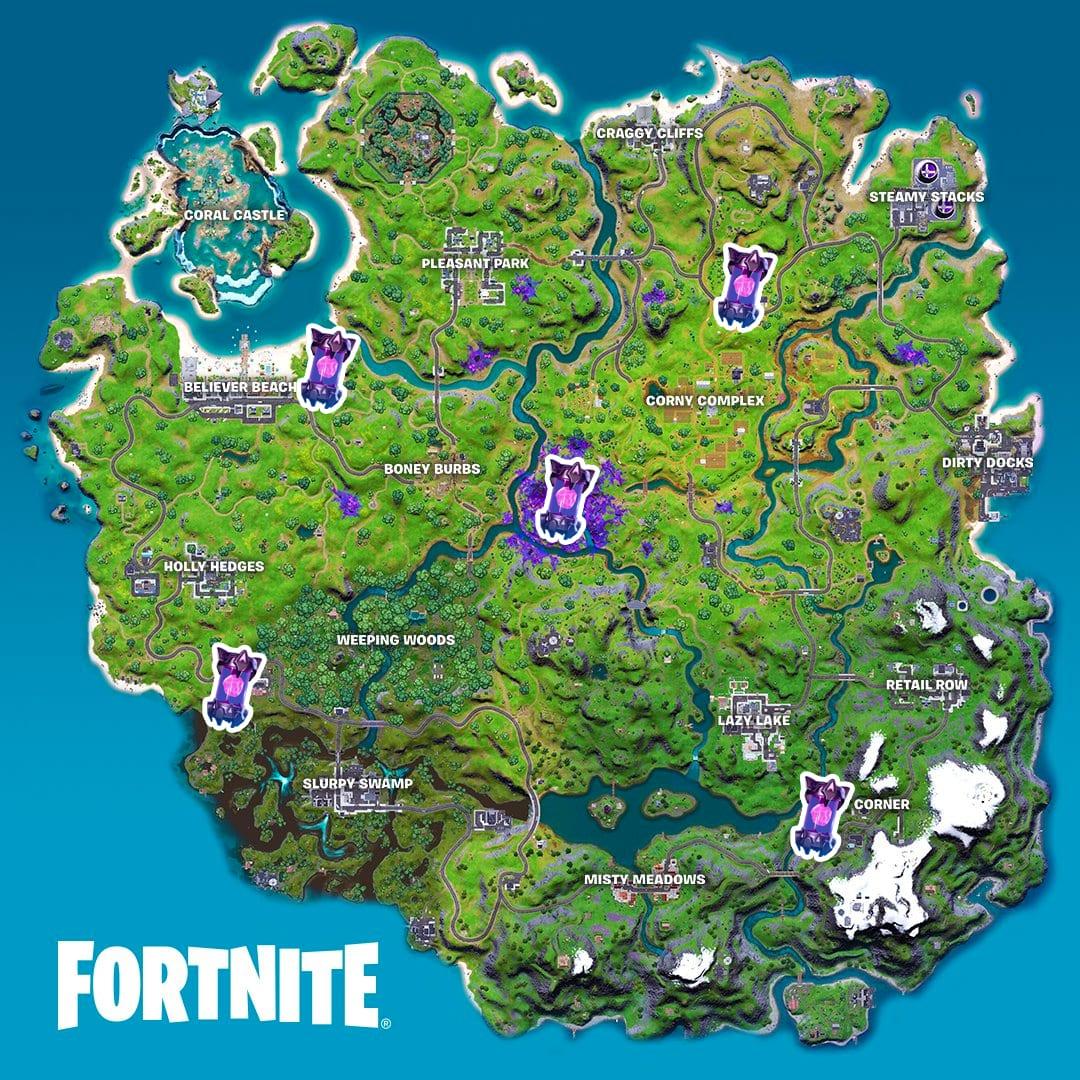 Fortnite Alien Artifact Locations