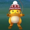 winter beanie raichu pokemon go