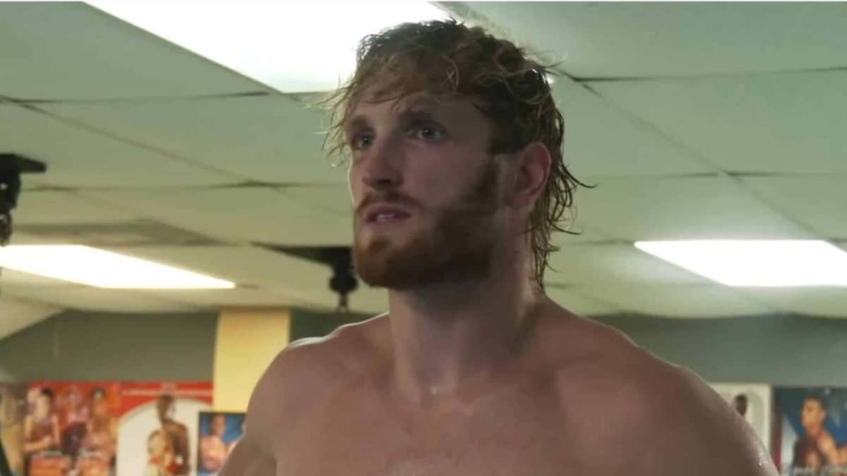 Logan Paul talking during boxing sparring