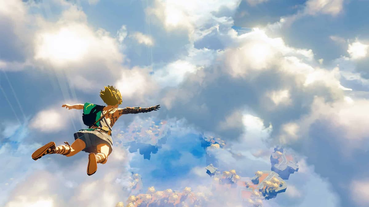 link in the air in legend of zelda breath of the wild 2