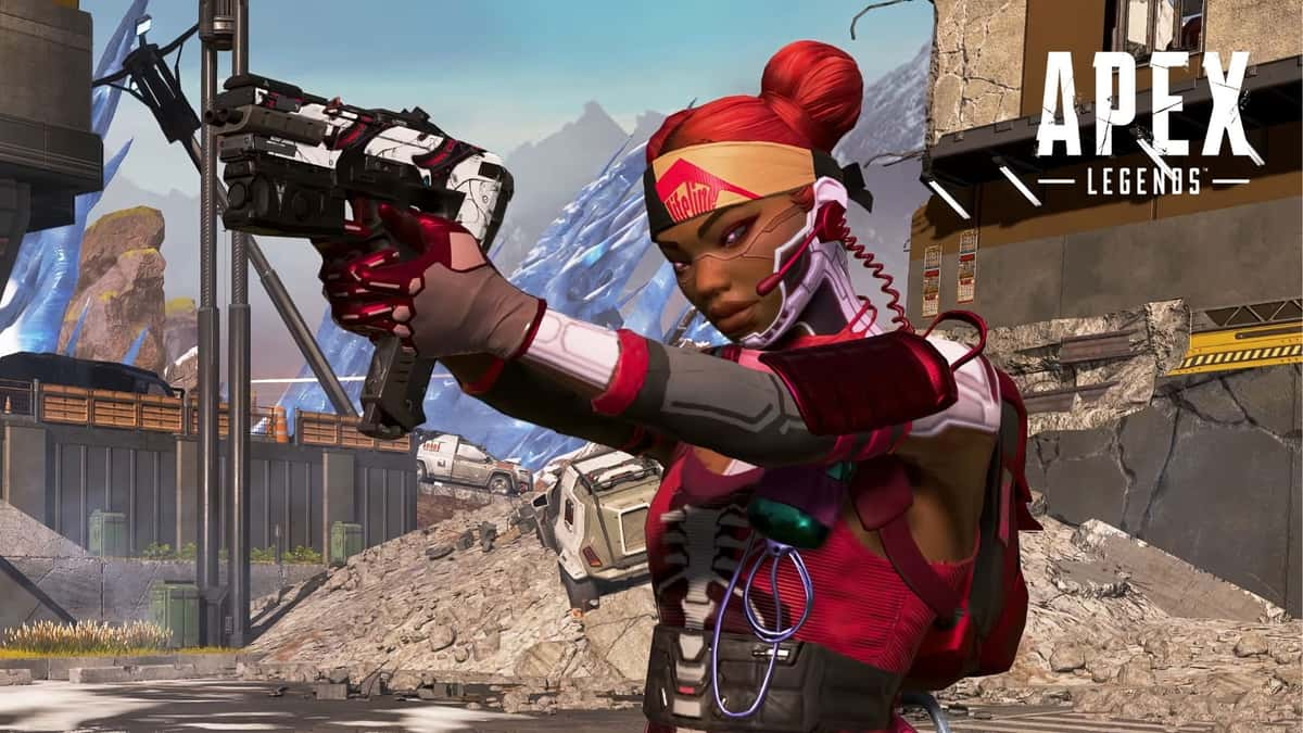 Lifeline holding a pistol in Apex Legends