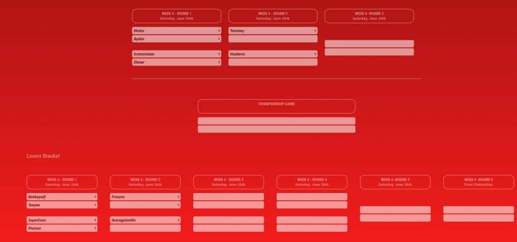 JGOD tourney starting bracket