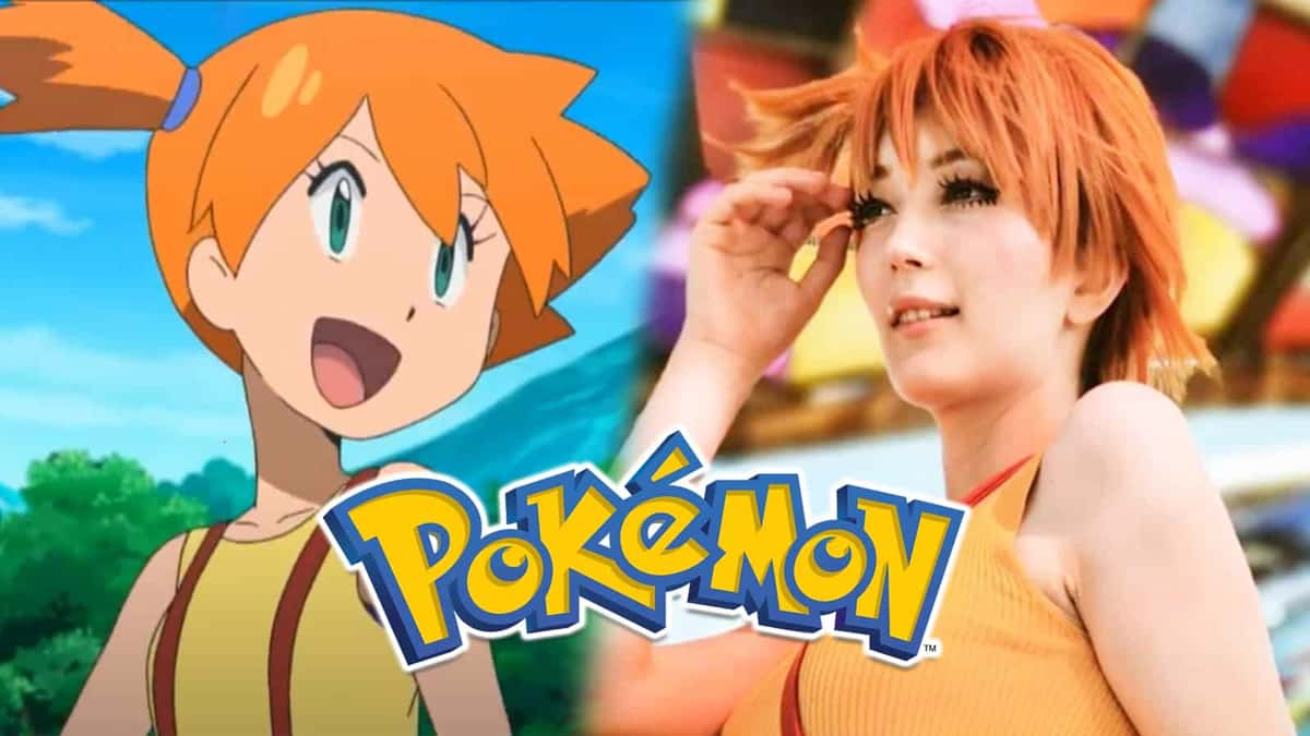 Pokemon anime Misty next to cosplayer