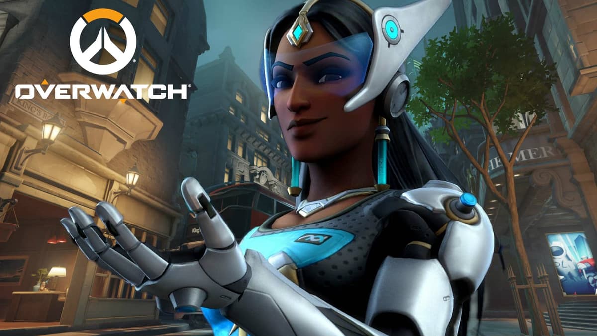 Symmetra uses Overwatch teleporter on kings row