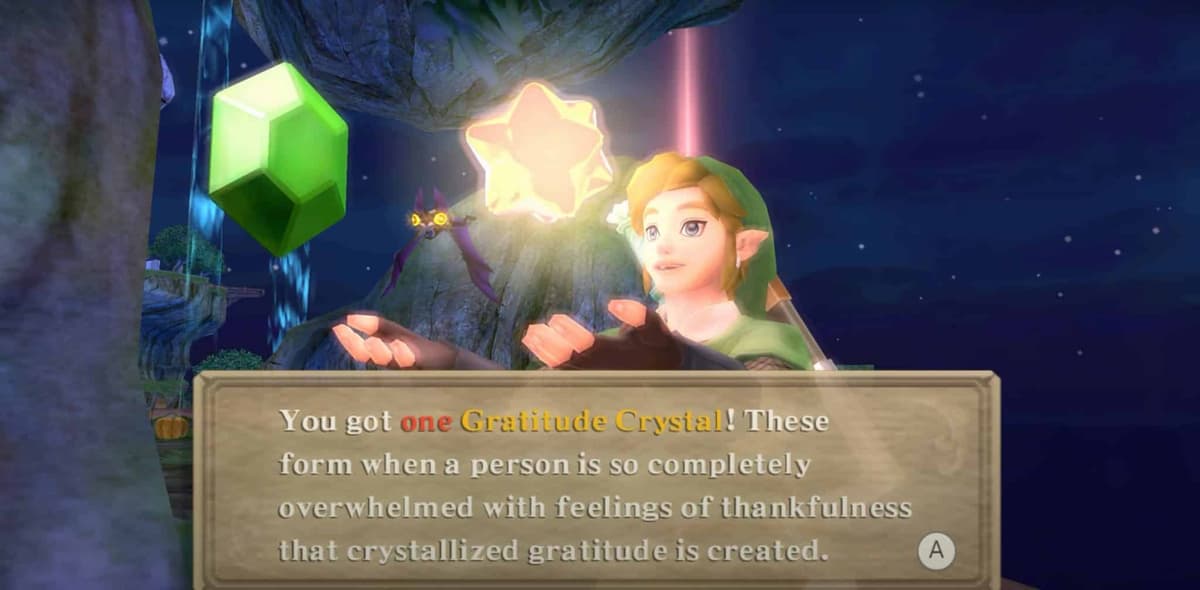 legend of zelda skyward sword hd gratitude crystal