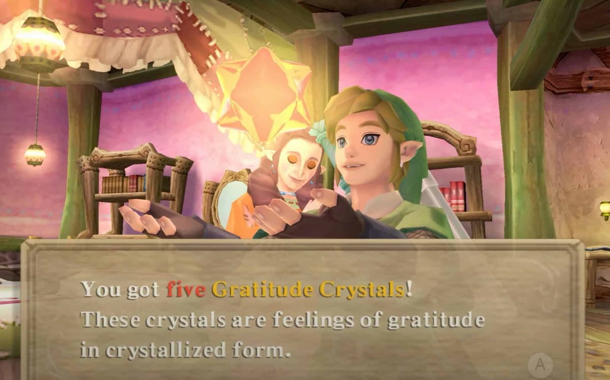 legend of zelda skyward sword gratitude crystal