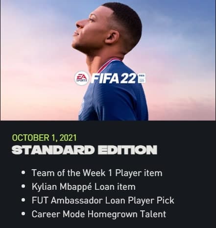 standard edition fifa 22