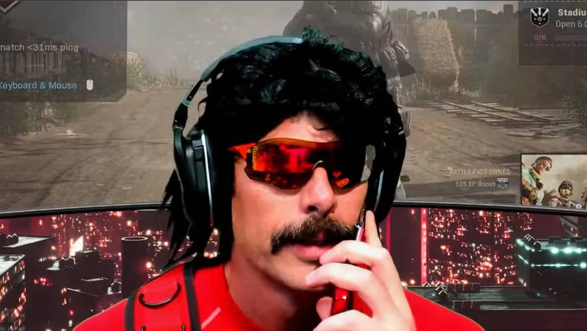 Dr Disrespect playing Warzone