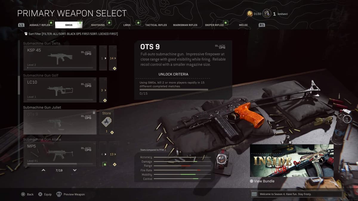 OTs 9 loadout Warzone