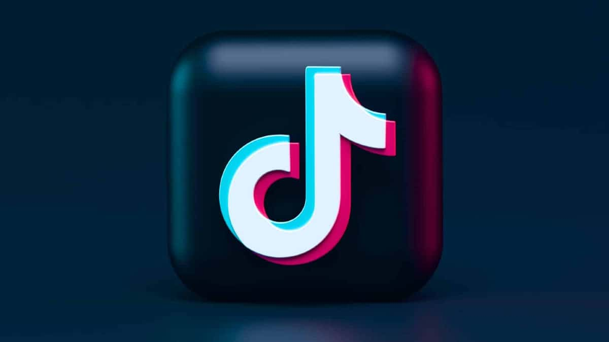 TikTok logo on dark background