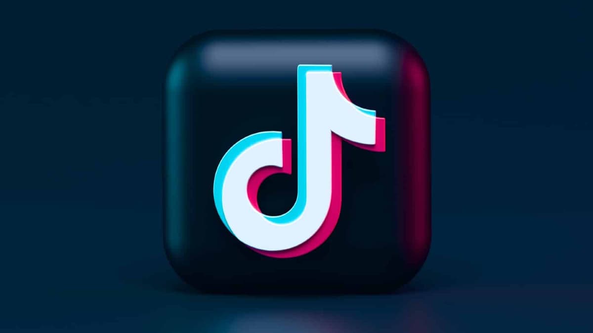 TikTok logo on dark background