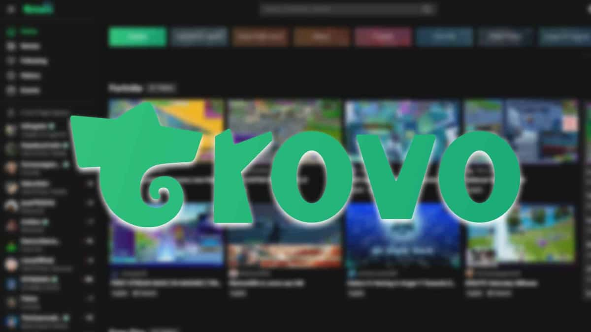 Trovo logo over streaming