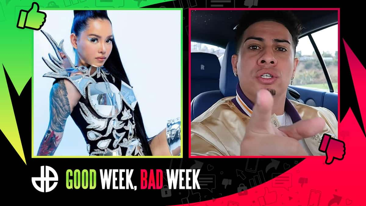 Bella Poarch and Austin McBroom in Good Week Bad Week header