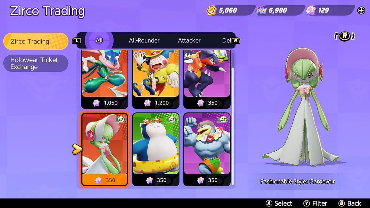 Pokemon Unite Gardevoir Holowear Fashionable Style