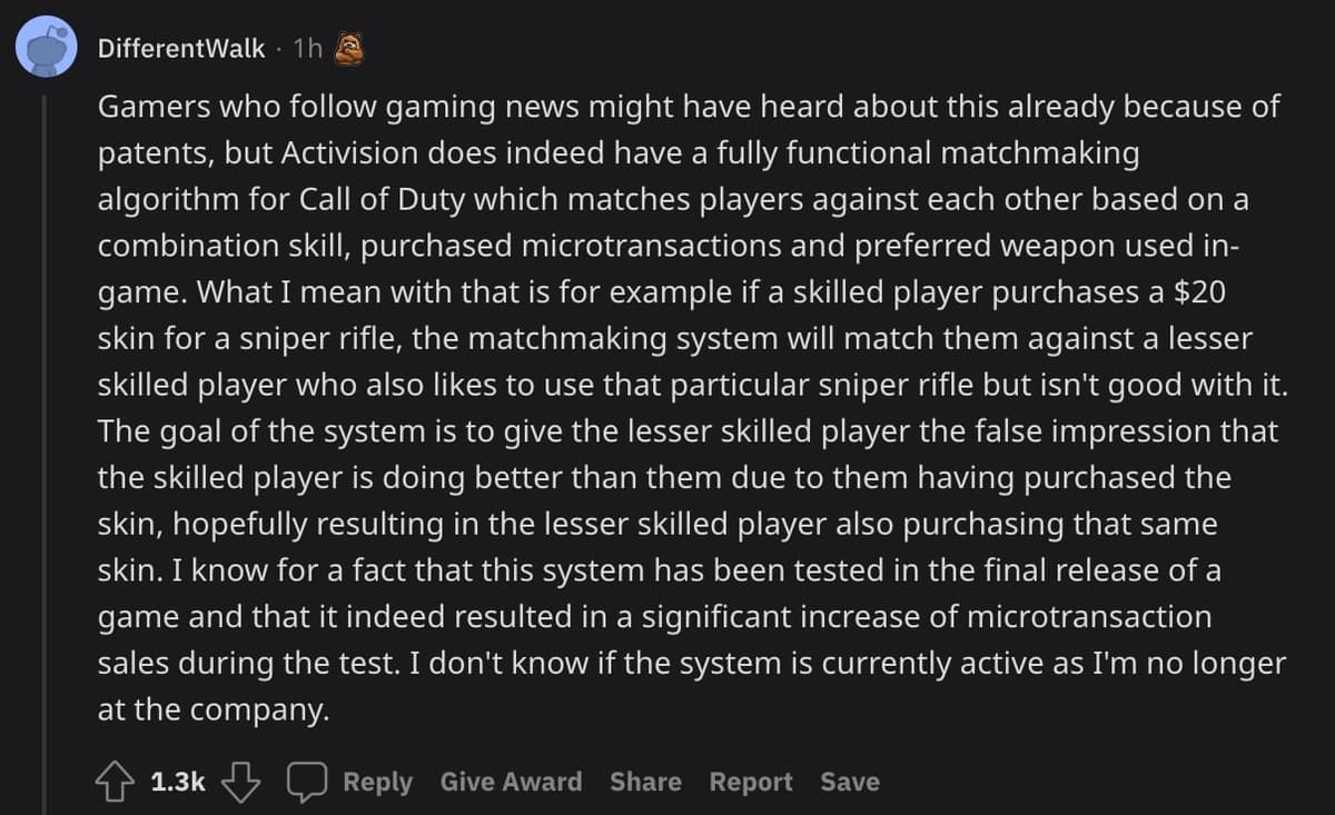 reddit activision warzone matchmaking microtransactions