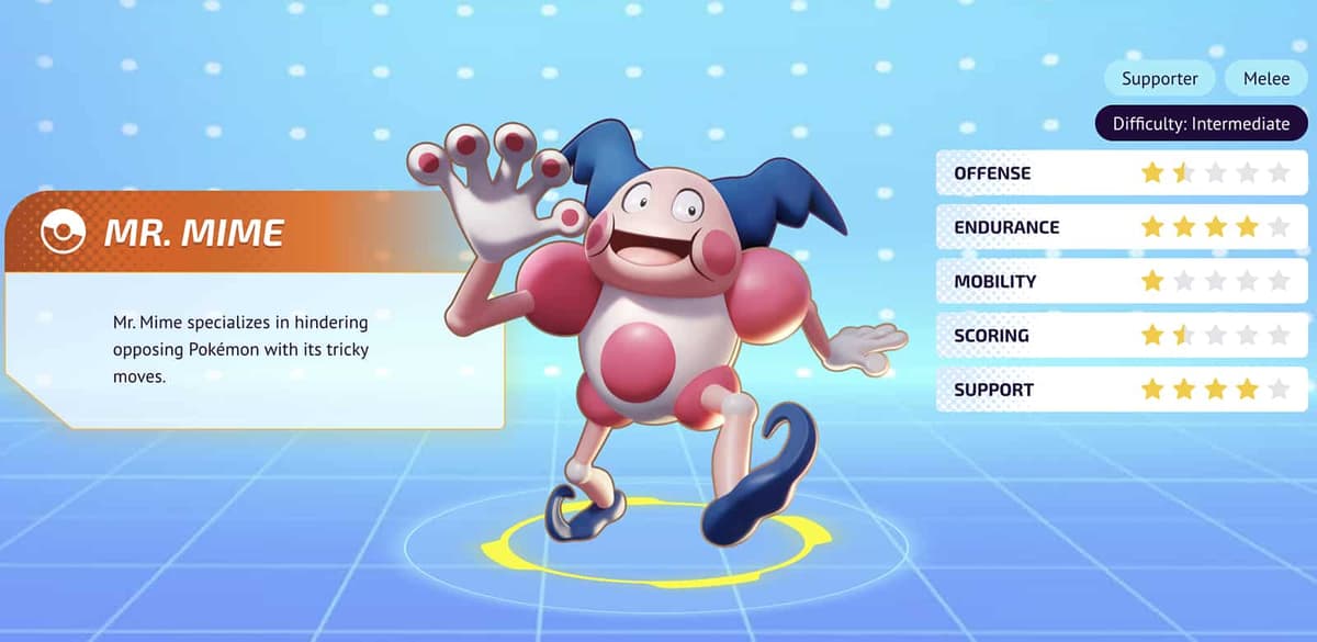 mr mime pokemon unite