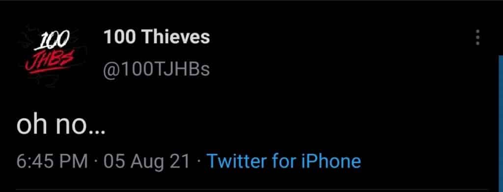 100 Thieves Twitter