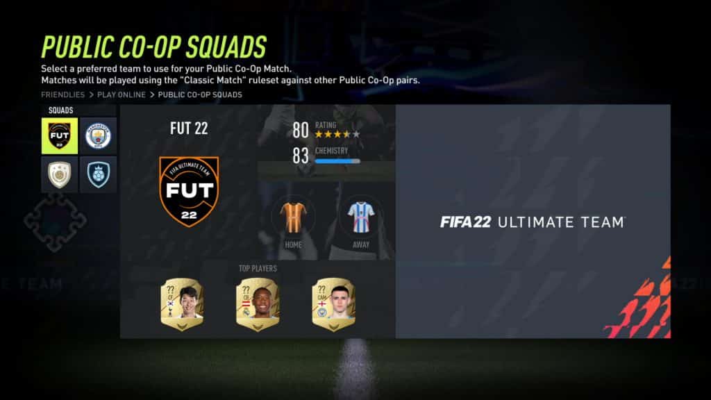 FIFA 22 co-op matchmaking FUT