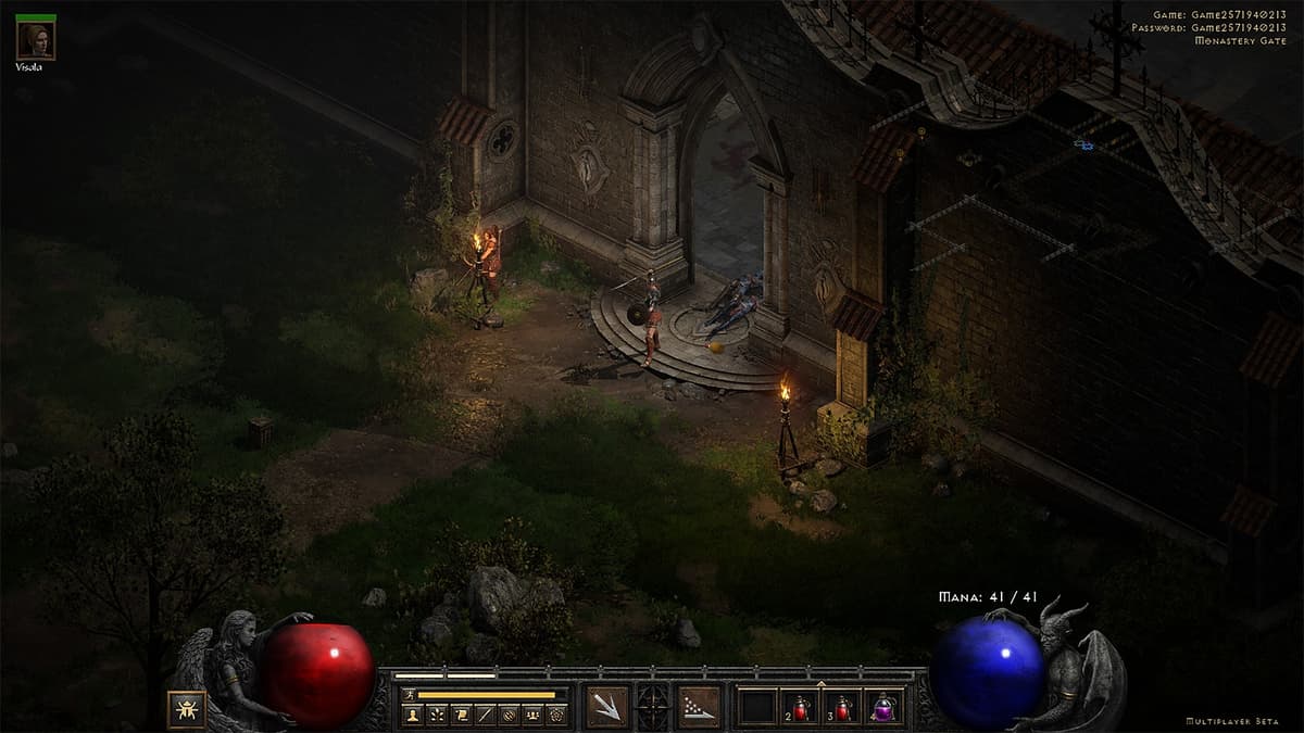 A screenshot of Amazon's Plagazon build in Diablo 2