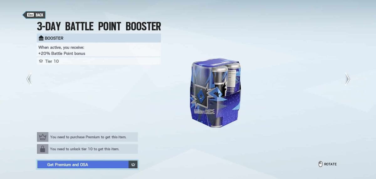 Rainbow Six Siege Battle Point Booster