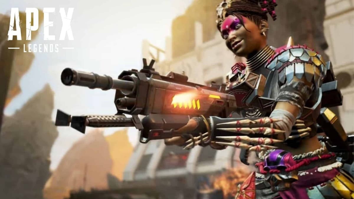 Apex Legends Rampart using Rampage LMG