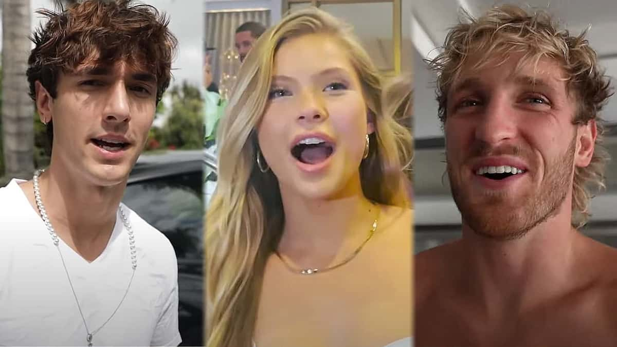 Logan Paul reacts to Josie Bryce kiss