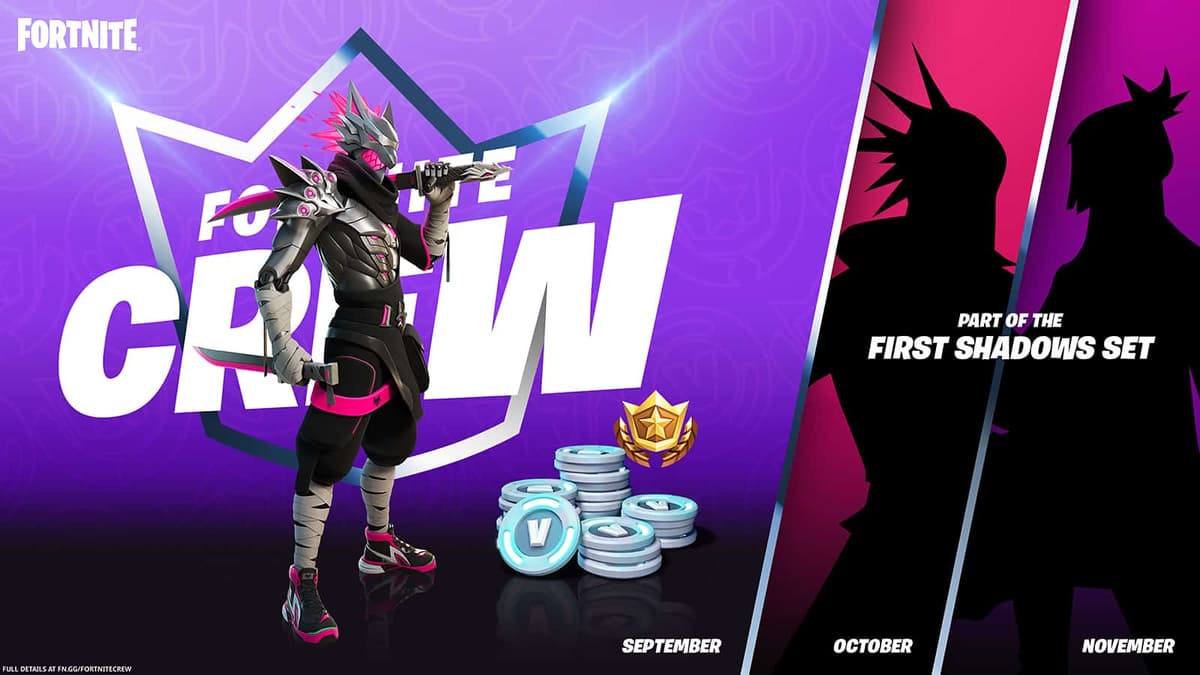 Fortnite Crew The Burning Wolf September rewards