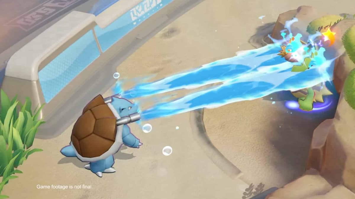 Pokemon Unite Blastoise Gameplay Hydro Cannon