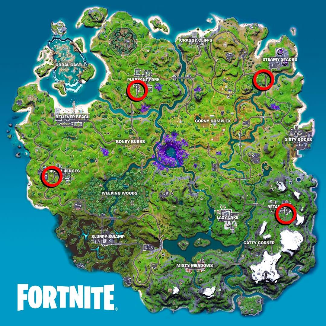 Fortnite place Secret Documents at Bus Stops map