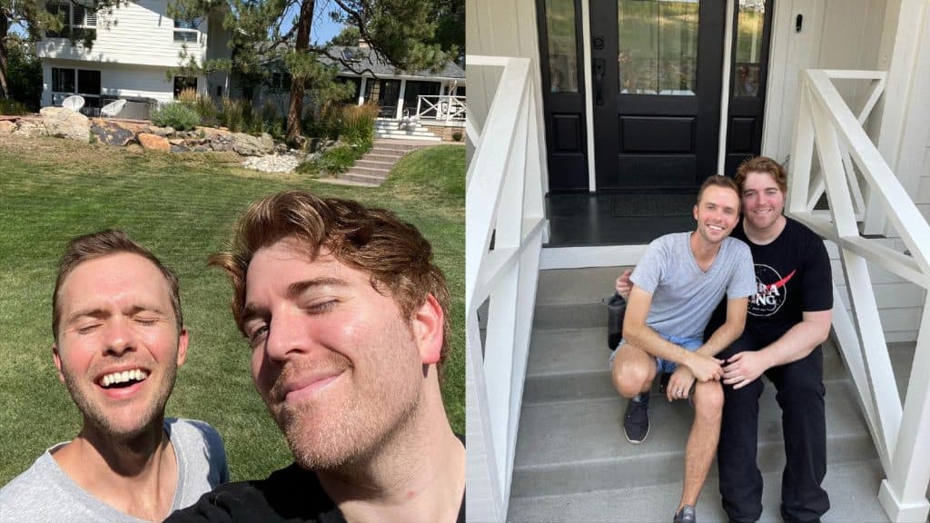 Shane Dawson and Ryland Adams at their house