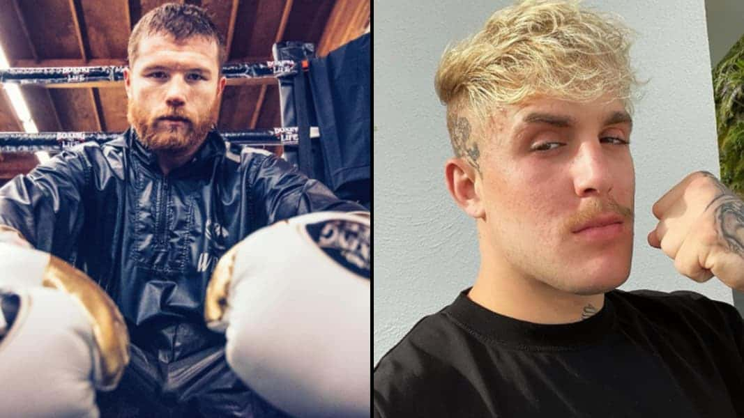 Canelo Alvarez side-by-side with Jake Paul