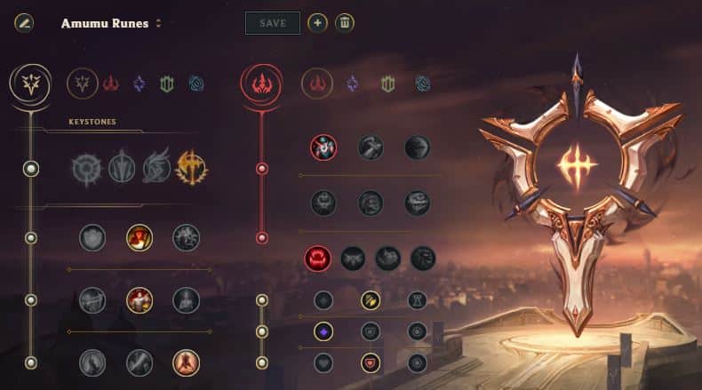 Amumu rune page LoL Season 11 guide