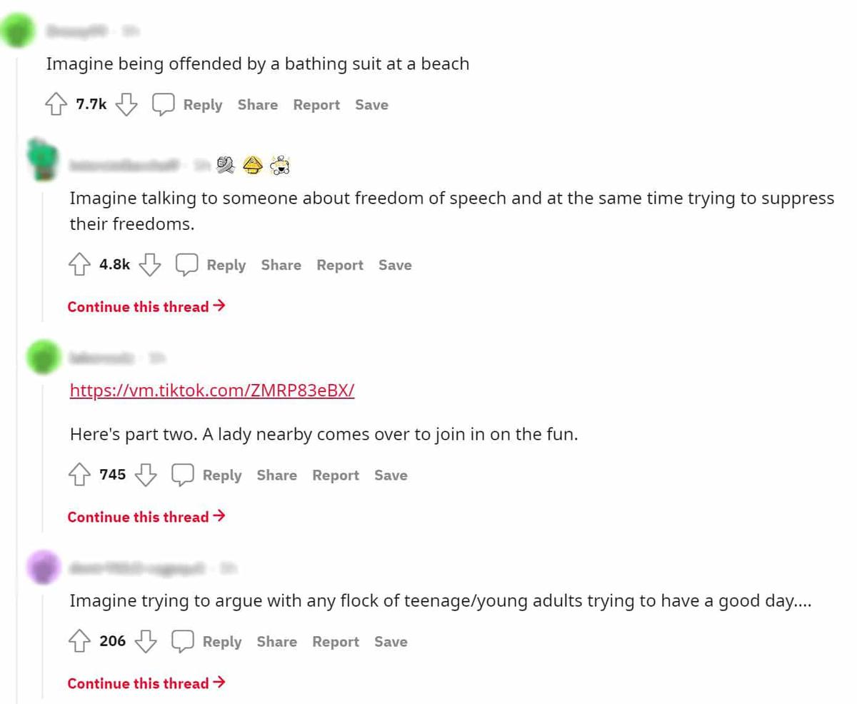 reddit comments beach tiktok