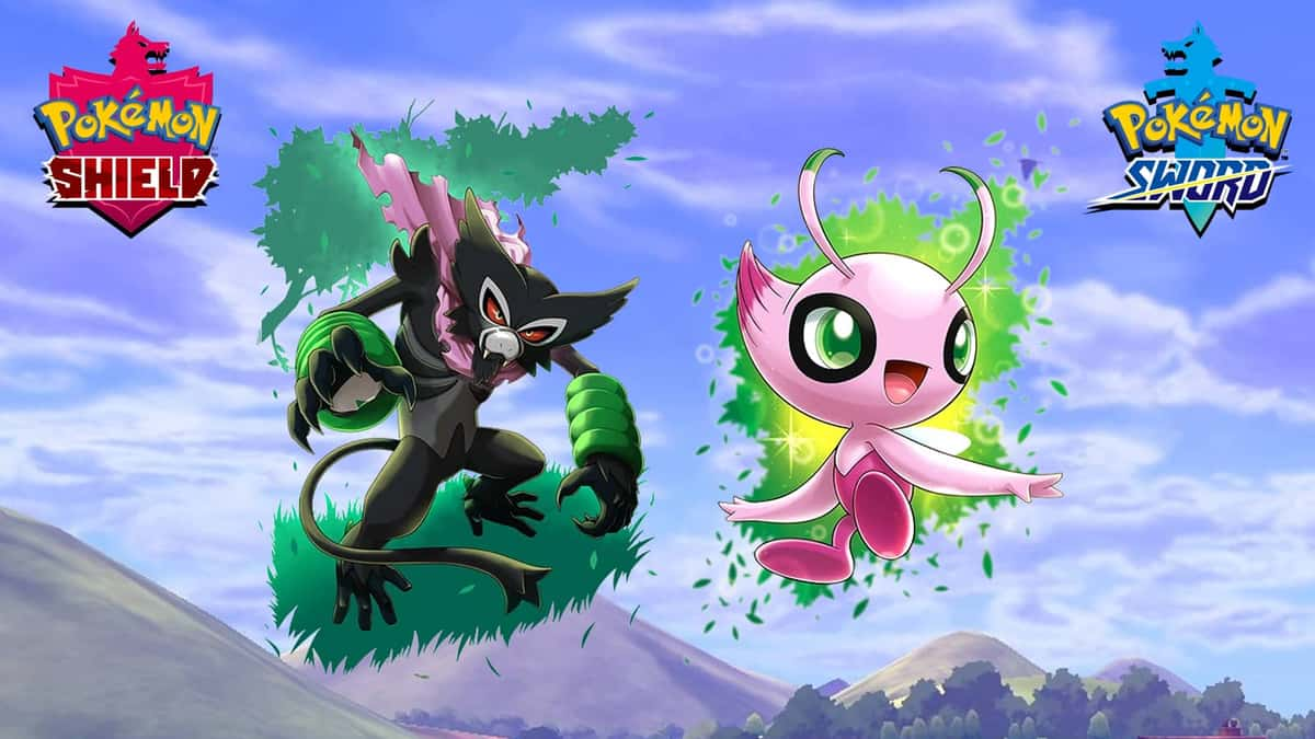 Pokemon Sword & Shield Dada Zarude and Shiny Celebi