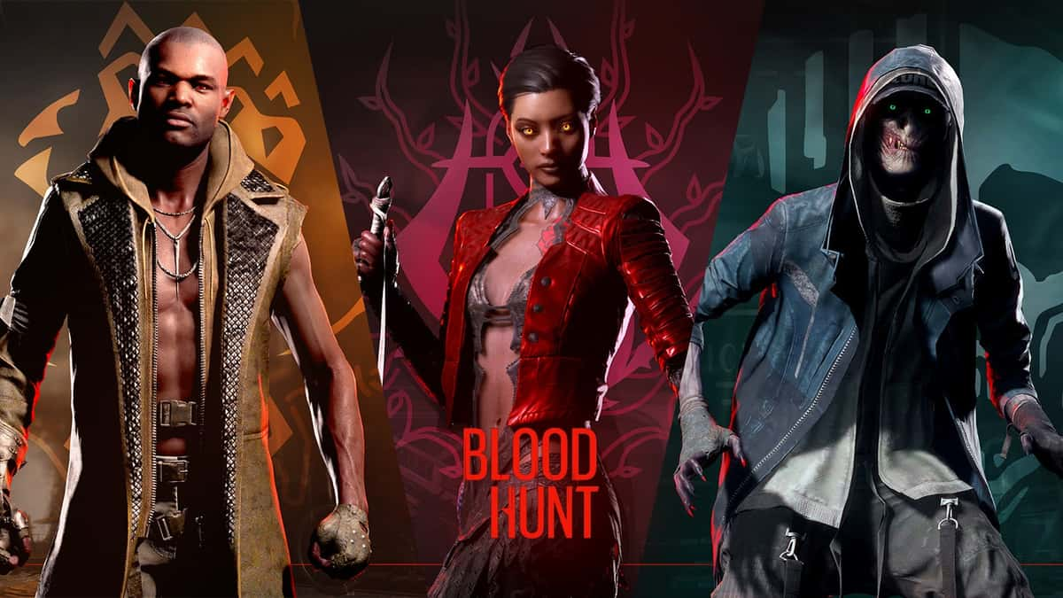 An image of three clans and archetypes in Bloodhunt