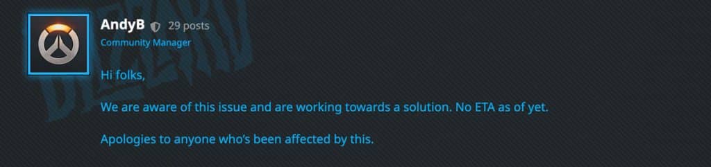 blizzard inactivity timer bug response