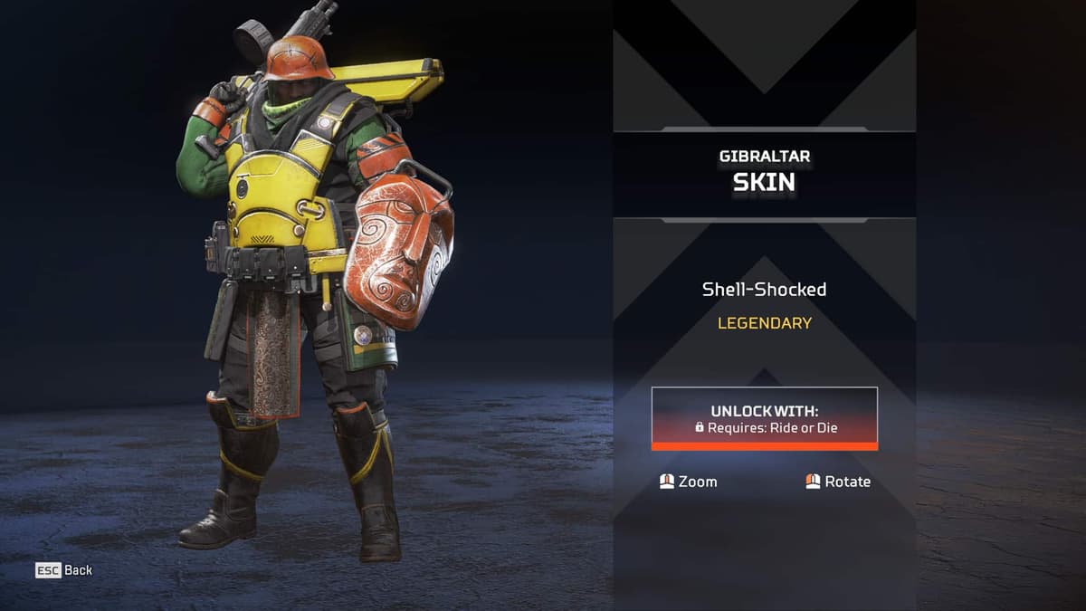 shell shocked gibraltar skin rarest